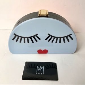 Milly Half Moon Eyelash Clutch Bag